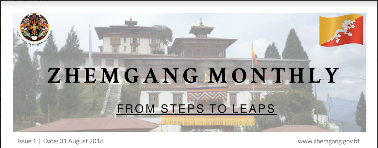 Launch of Zhemgang Monthly Newsletter - first issue 